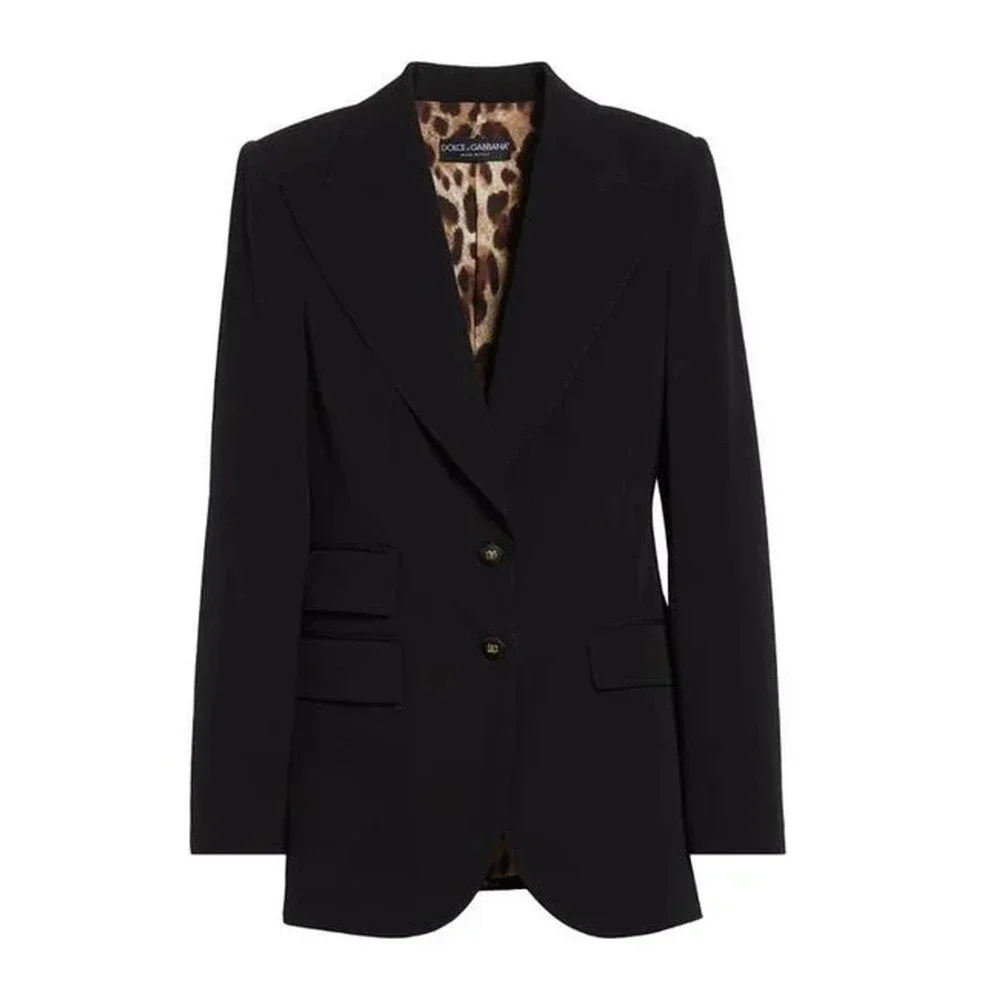 Dolce & Gabbana Turlington Virgin Wool Single-Breasted Blazer Black 46 IT/US 10 - Picture 2 of 6